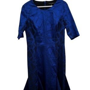 CYNTHIA Steffe Lapis Blue Long Sleeve Dress NWT
